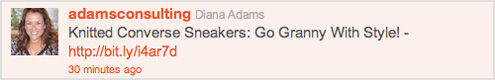Adams Consulting Twitter example