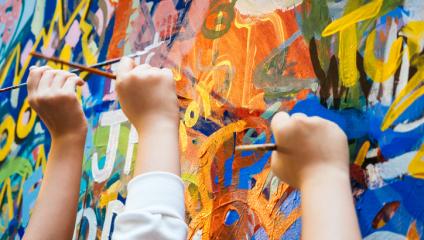 Painting on walls gives employees a chance to express themselves